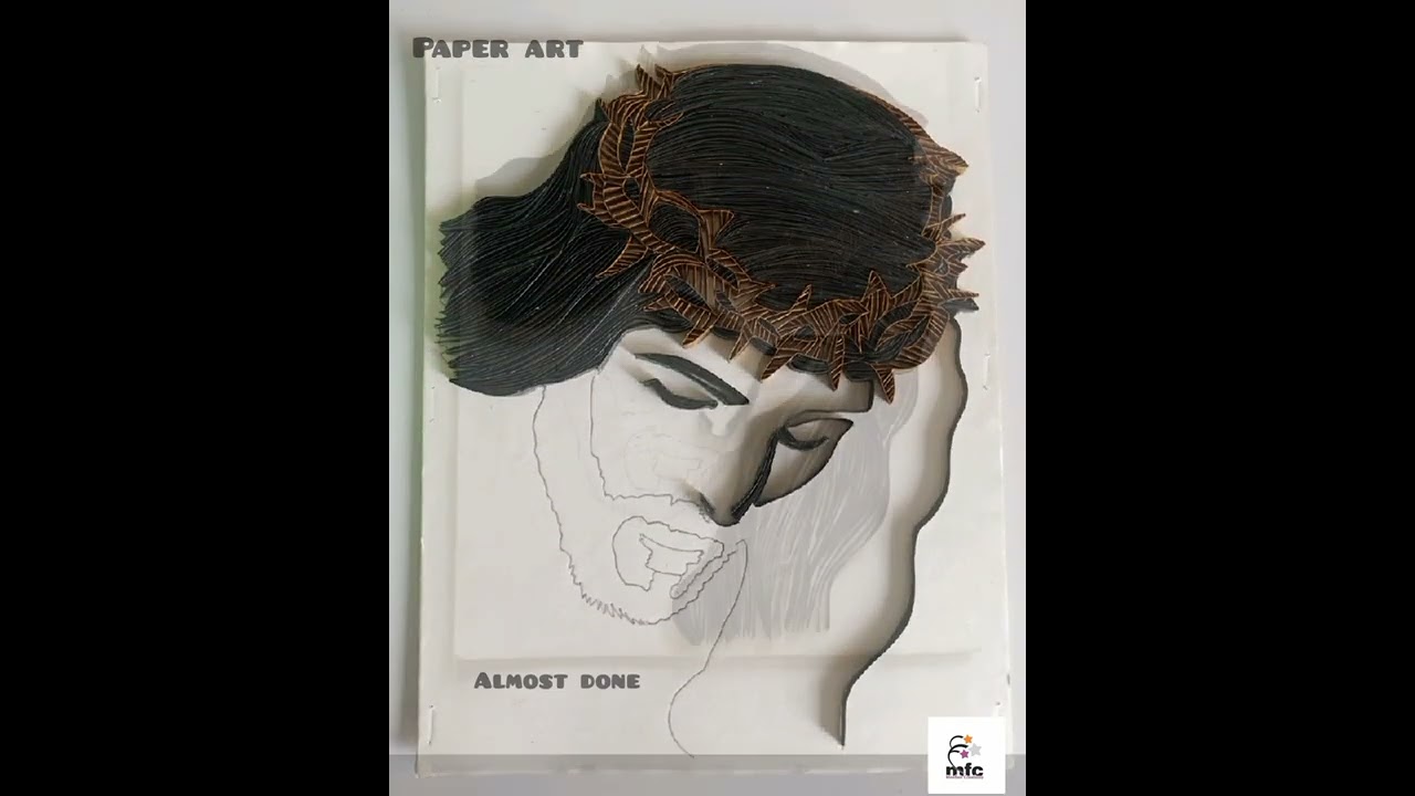 The Crucified King (Paper art/Paper quilling)