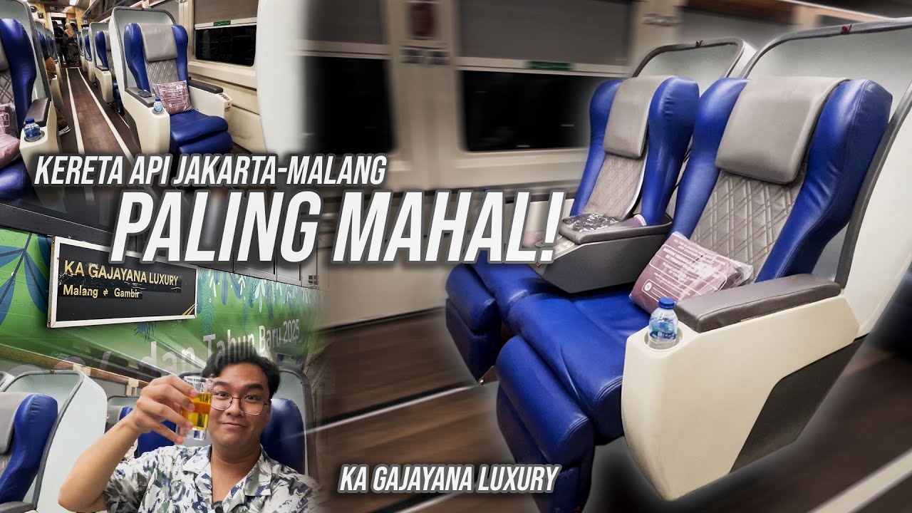 MAHALNYA LEBIH DARI TIKET PESAWAT 😭 Naik Kereta Api Gajayana Luxury Jakarta - Malang