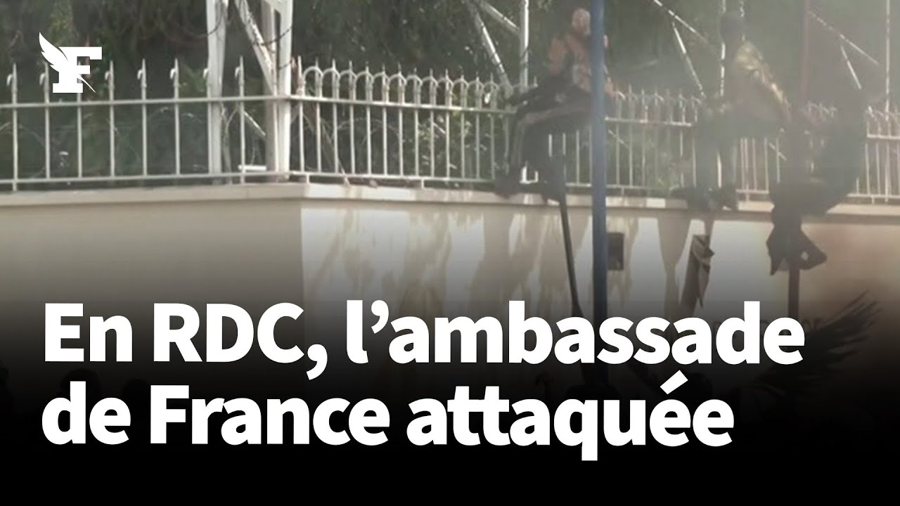 RDC: L’ambassade de France attaquée par des manifestants à Kinshasa
