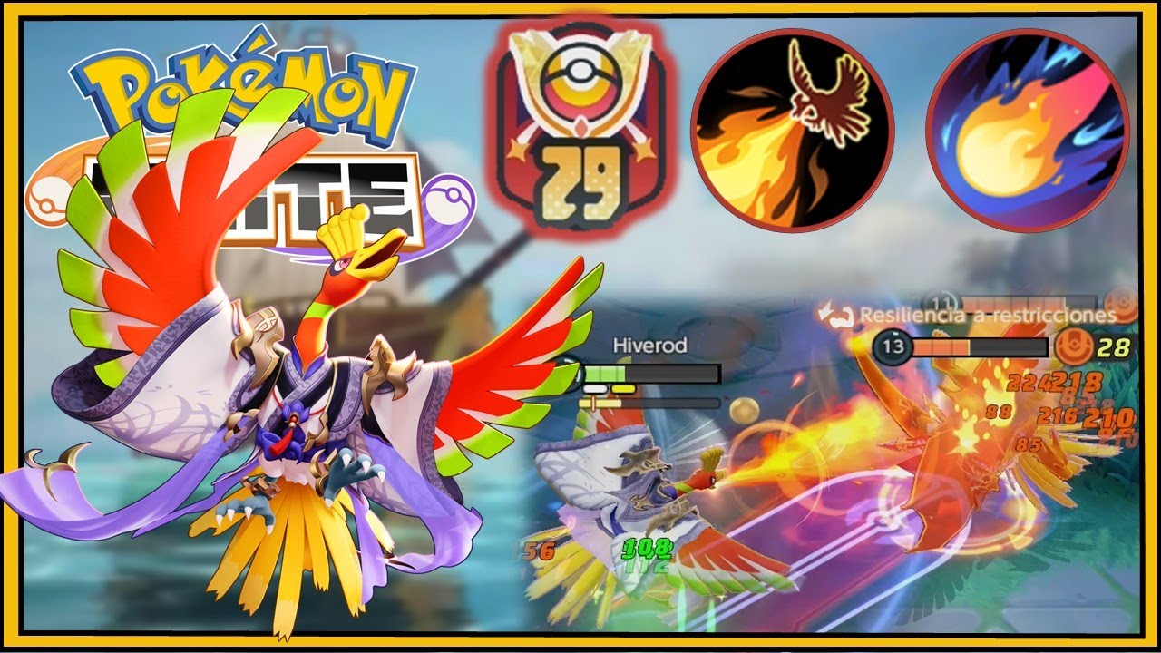 Ho-Oh Mejor Build Fuego Sagrado + Lanzallamas |  Pokémon Unite
