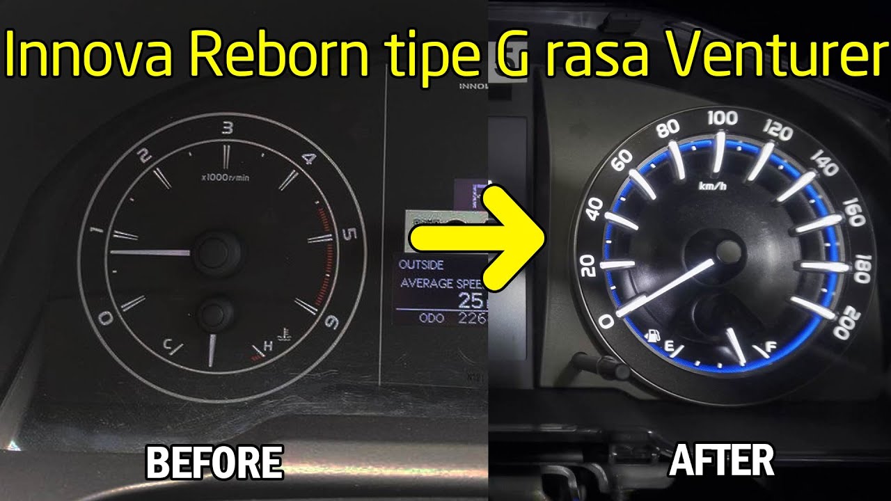 Upgrade Speedometer Innova Reborn Tipe G jadi Venturer (Bensin/Solar sama saja)
