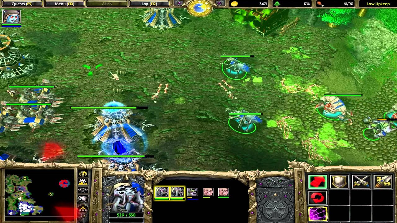 Warcraft 3 Frozen Throne Undead Campaign Mission 3:The Dark Lady Hard