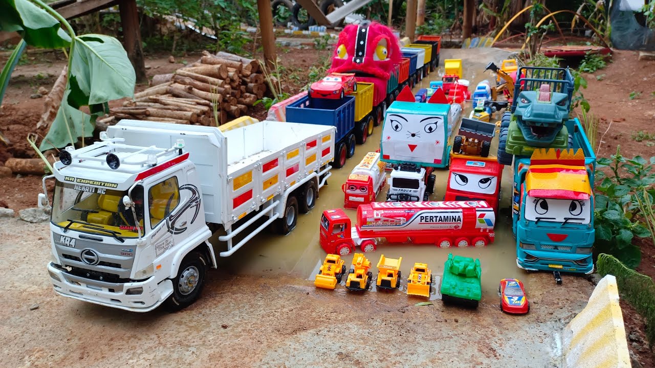 Wadidau !! Mobil Truk Tronton Rc Panjang Bongkar Truk Molen, Truk Pasir, Loader, Mobil Pemadam, Tayo