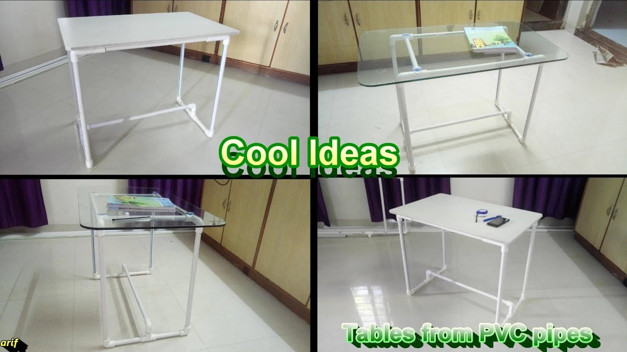 Table from PVC pipes: DIY cool ideas