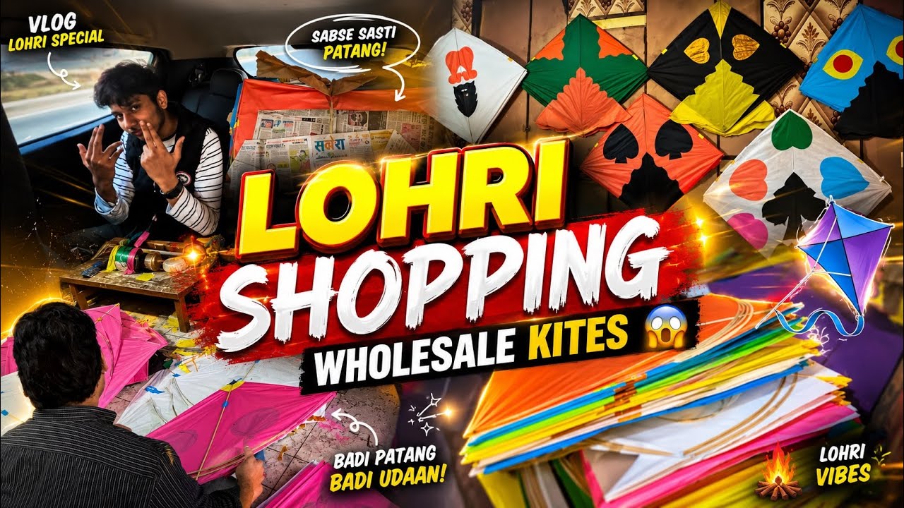 Lohri shopping 🪁 | wholesale kite price 😍 | nirangabad to khridi kite | 