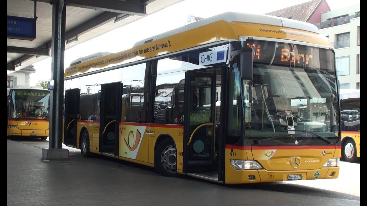 Postauto in der Schweiz - public transport - Busse, Omnibus-Mercedes Citaro