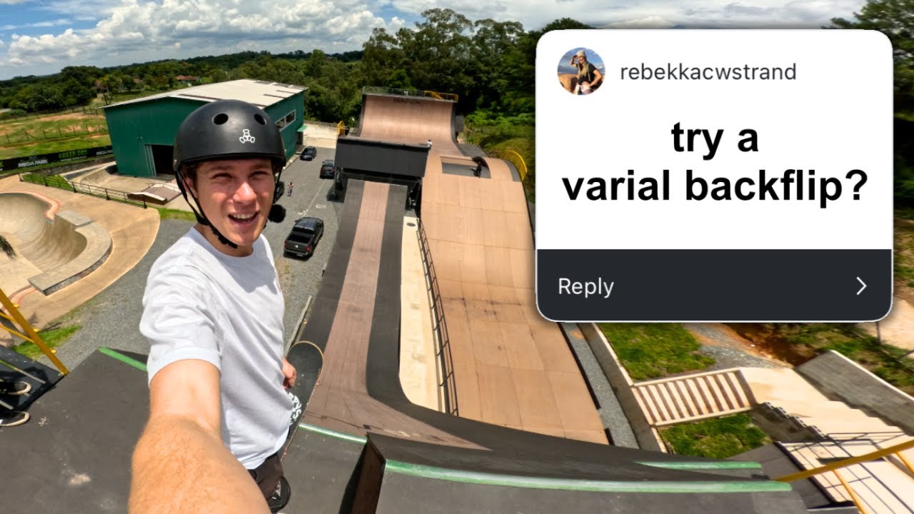 Trying your trick ideas on the MEGA RAMP