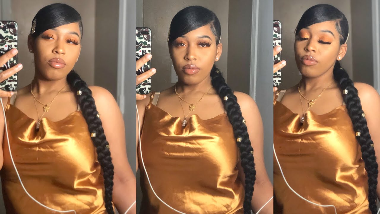 UNDER 5$ 😱 SWOOP BANG JUMBO BRAID PONYTAIL