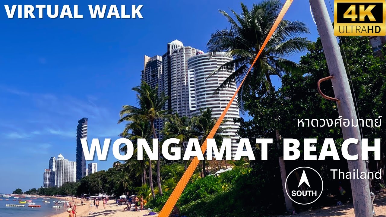 Virtual Walk 4K UHD – Wongamat Beach South Area | Na Kluea, Pattaya