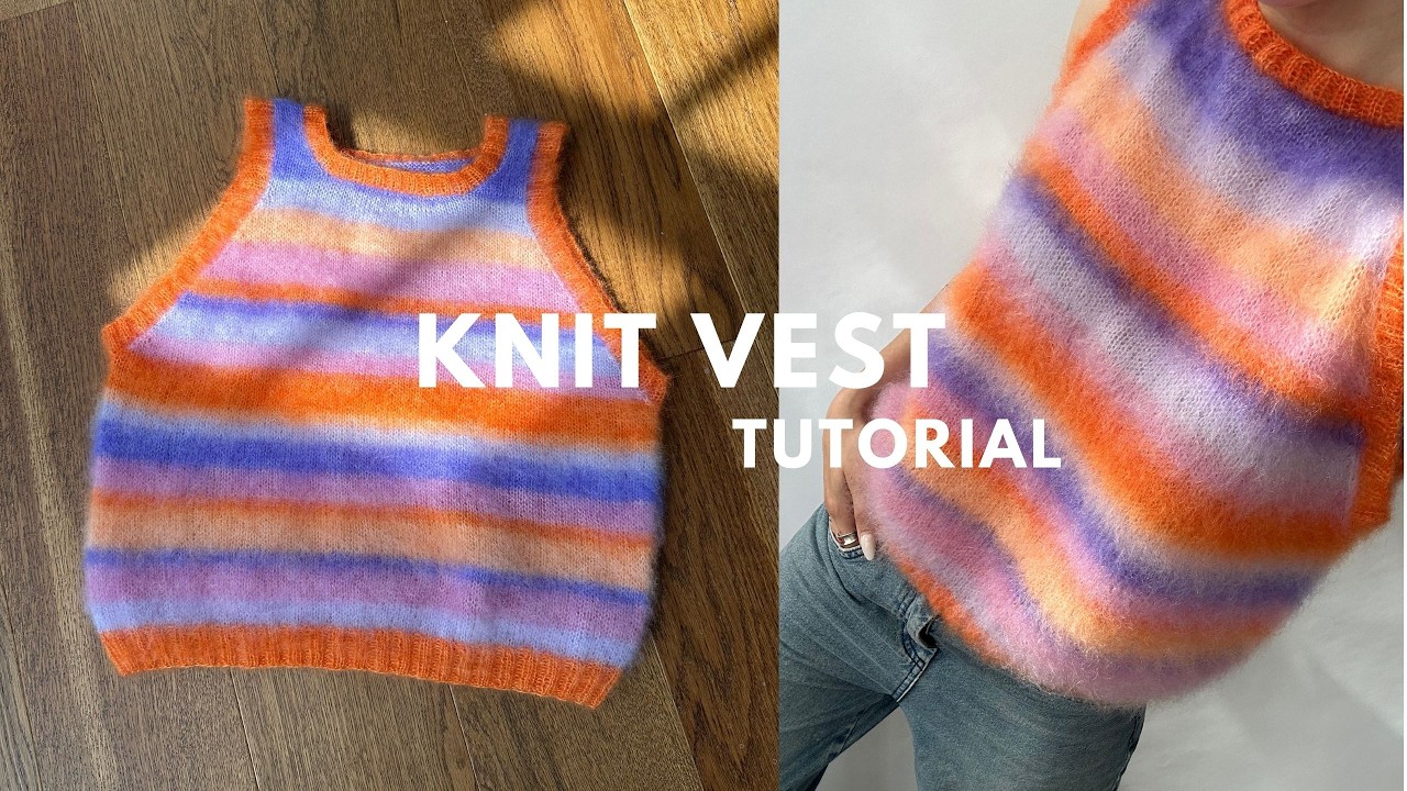 Knit brushed mohair vest tutorial I Kenikse Crochet