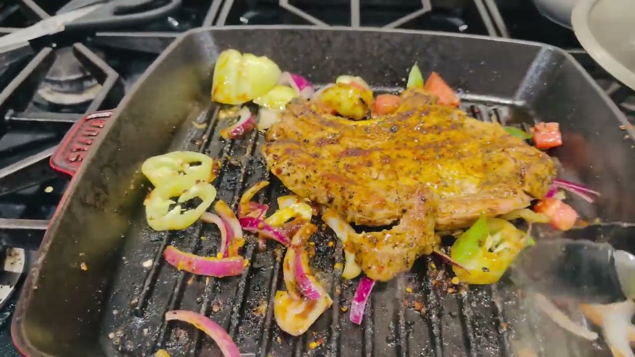 Pork chop ￼ spicy 🌶️#cooking #my kitchen ￼