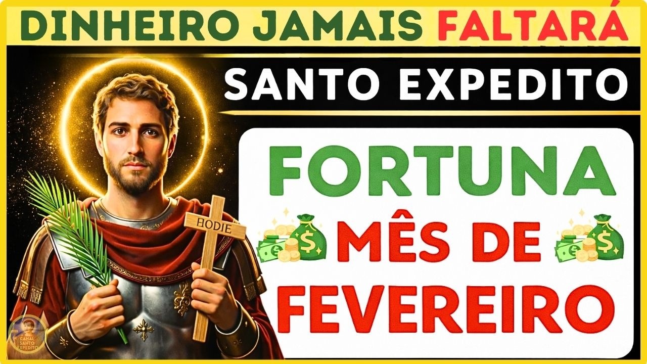 💰🍀 SANTO EXPEDITO ORAÇÃO PODEROSA PARA ATRAIR DINHEIRO E SORTE IMEDIATA NESTE MÊS DE FEVEREIRO 🙏