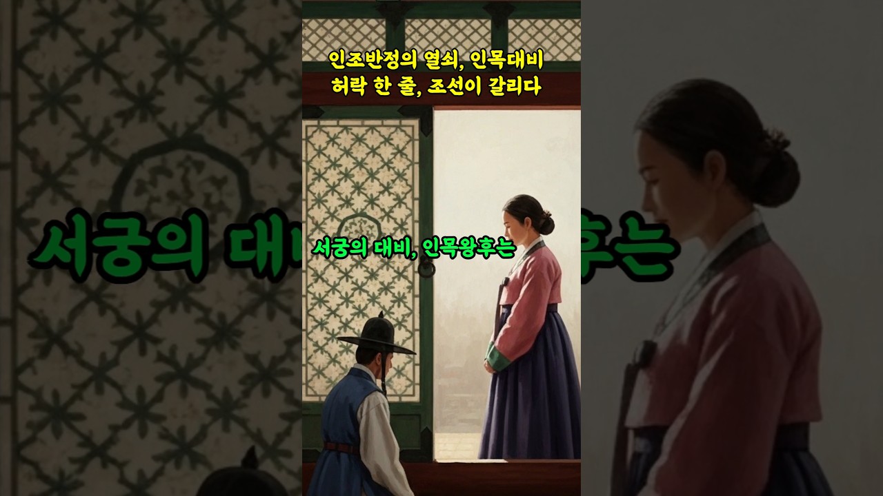 인조반정의 숨은 열쇠, 인목대비, 허락한줄로 조선이 갈리다! #shorts #역사쇼츠