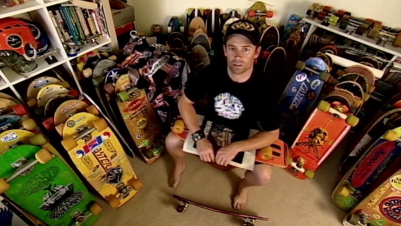 Tony hallam old school skateboard collection on abc collectors tv show.