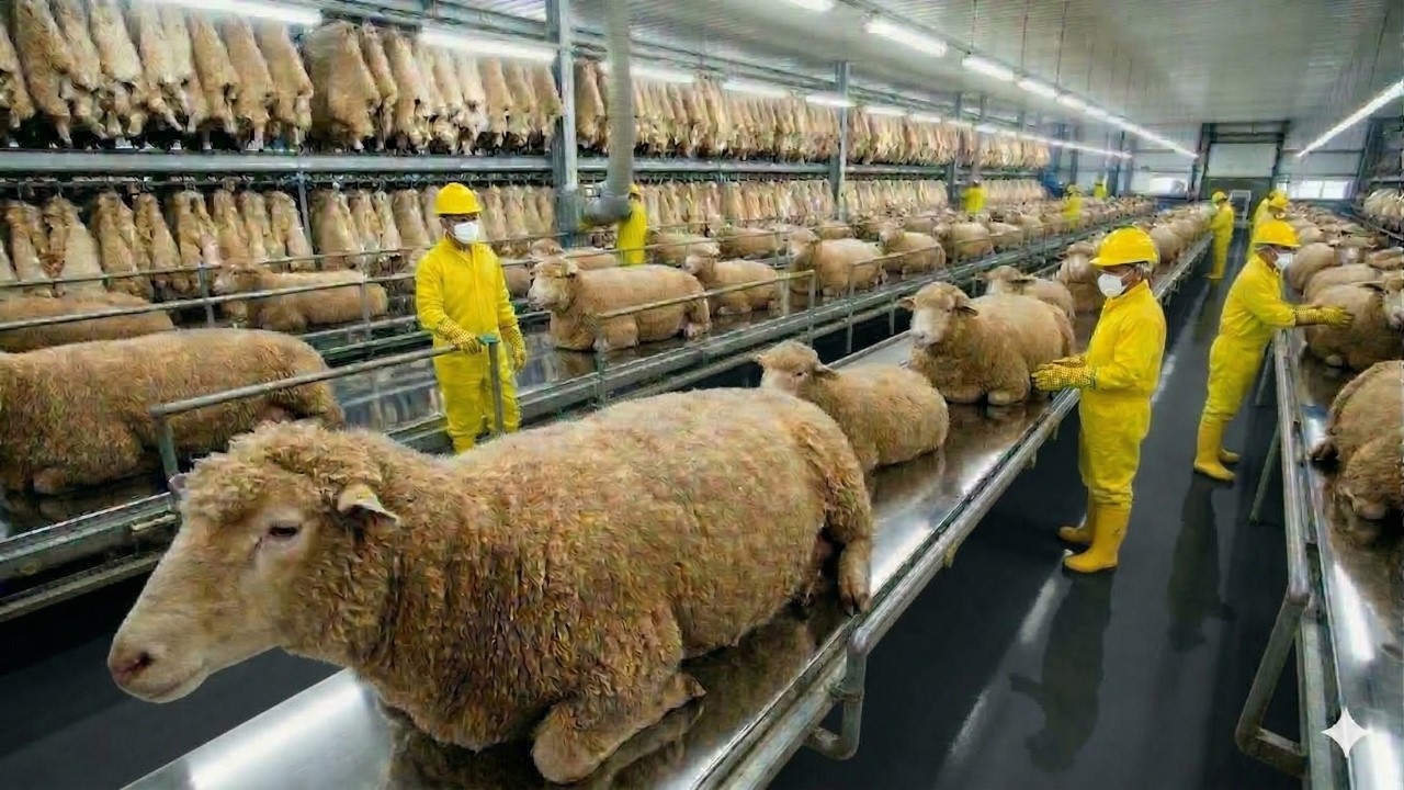 Inside the Sheep Wool Megaplant – How Raw Fleece Becomes Ultra-Luxury Yarn & Fabrics (Full Process)