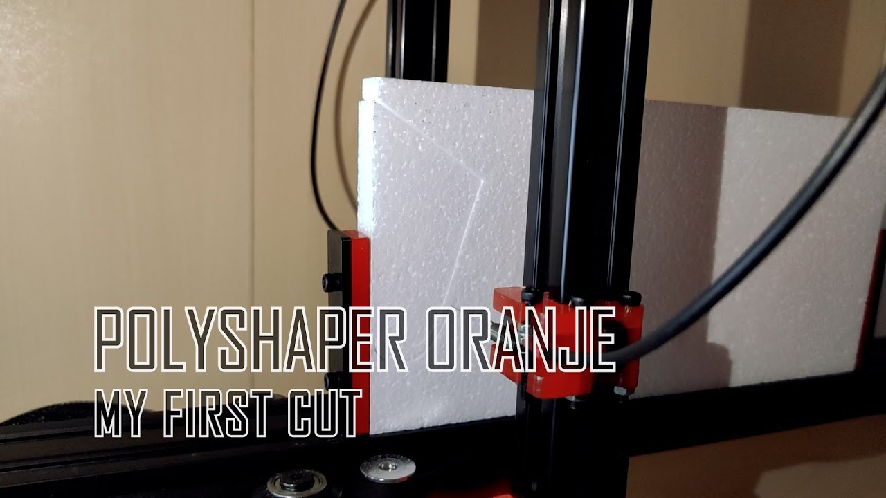 MY FIRST CUT WITH THE POLYSHAPER ORANJE HOT WIRE POLYSTYRENE CUTTING MACHINE