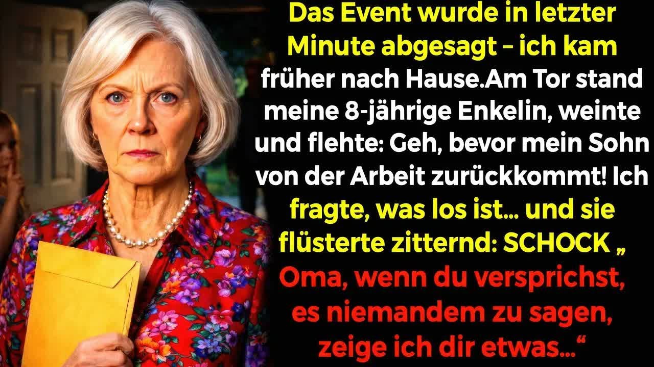 Ich kam früh nach Hause, und meine Enkelin bat mich zu gehen, bevor mein Sohn zurückkam  Warum…