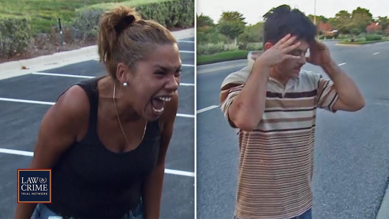 Wife Goes Ballistic on Drunk Husband Who Drove into a Light Pole (COPS)