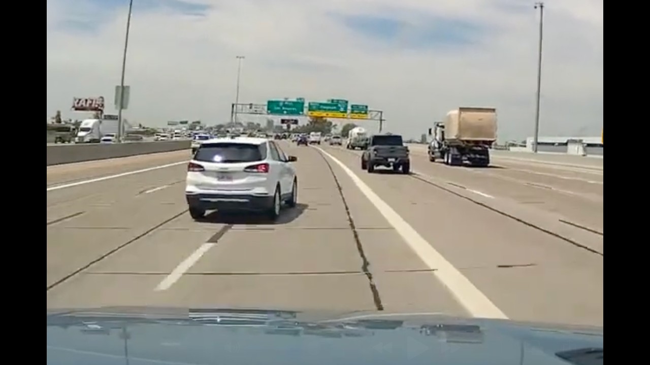 Crazy 8-Lane Change in Phoenix 😳 | RedTiger F7N Dash Cam Footage