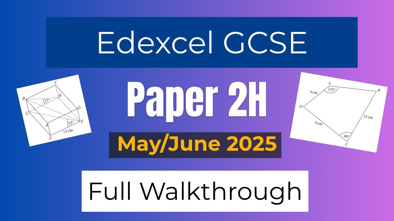 Maths GCSE June 2025 Edexcel 1MA1 2H Walkthrough