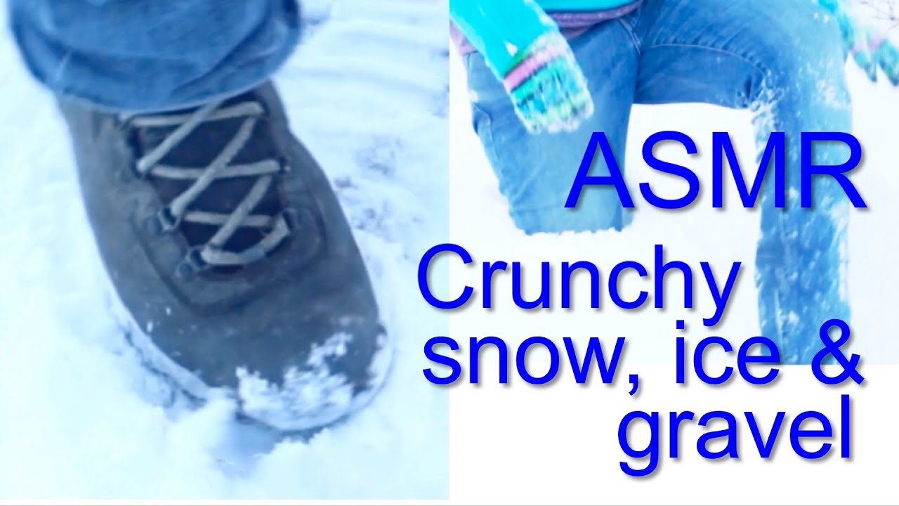 ASMR WALKING ON CRUNCHY SNOW, ICE & GRAVEL & SQUISHY MUD | JoWi ASMR