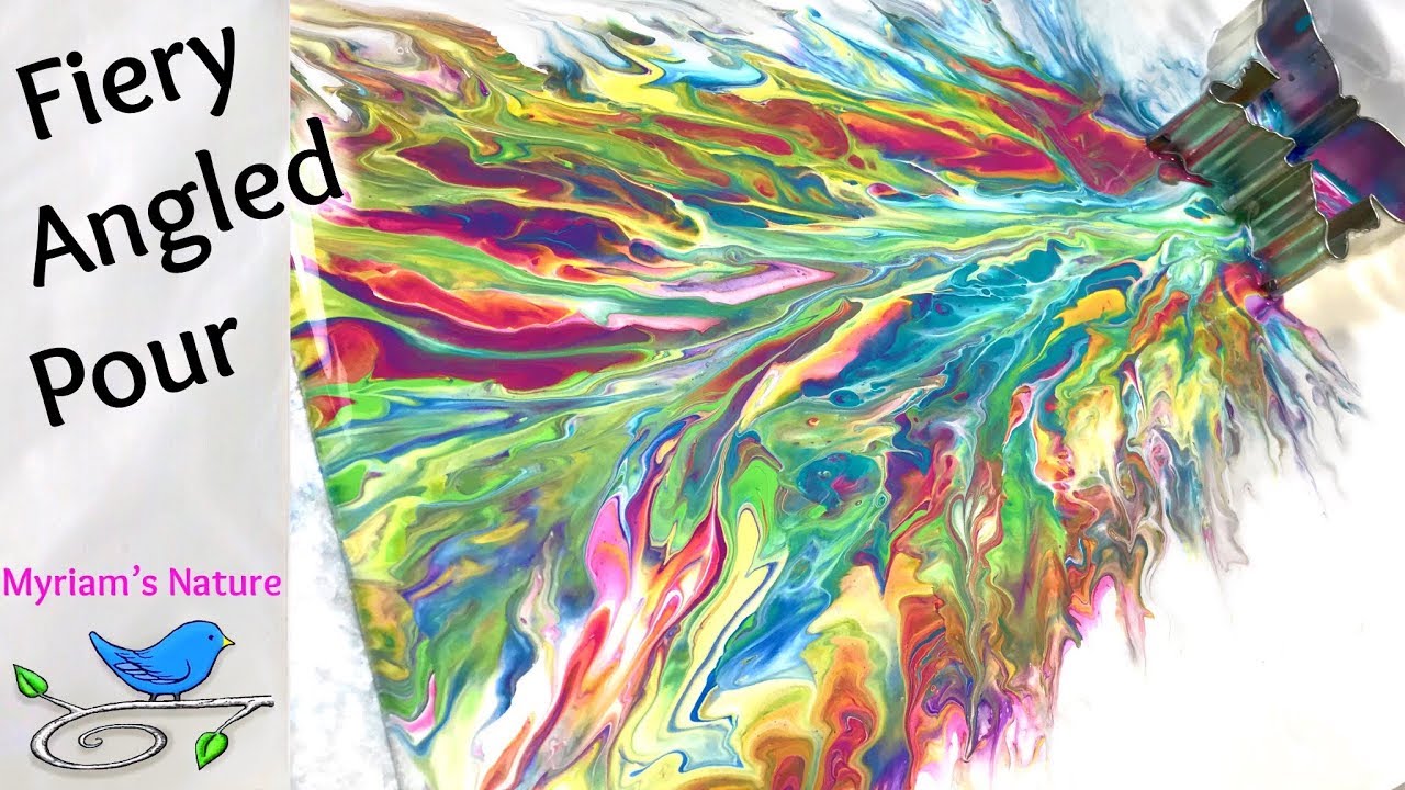 96] ANGLED Acrylic Pour Through a Cookie Cutter.  Stunning results!  “Birth of a Butterfly”