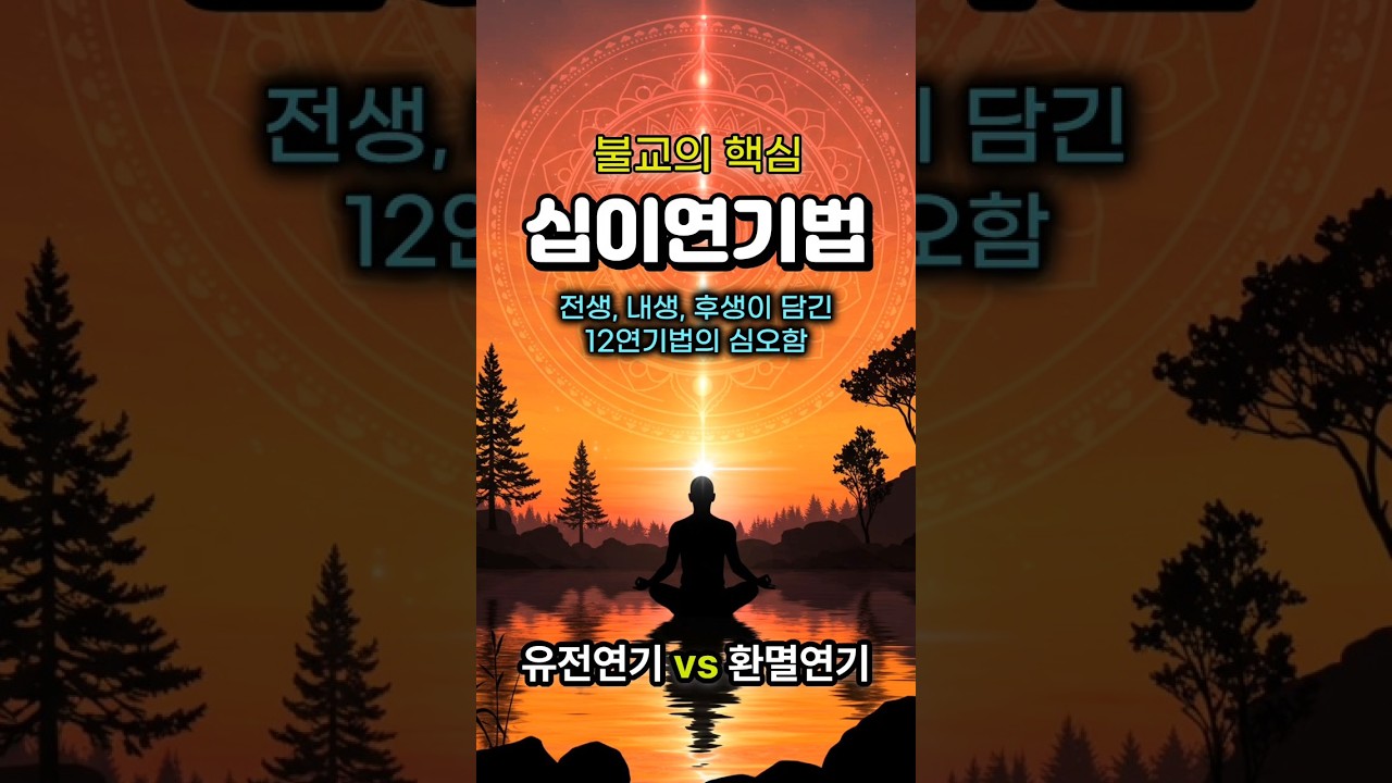 십이연기법. 유전연기 & 환멸연기. 불교의 핵심은 12연기법.  #부처님말씀 #부처님가르침