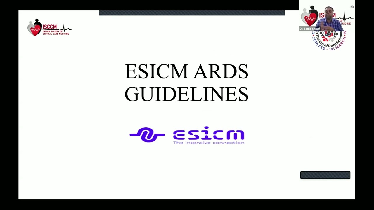 Webinar on Emerging concepts in ARDS