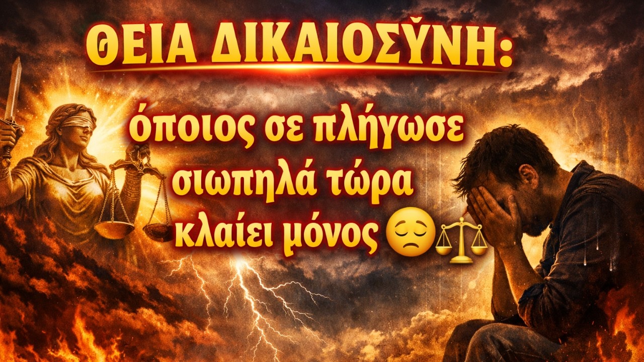 ΘΕΊΑ ΔΙΚΑΙΟΣΎΝΗ: όποιος σε πλήγωσε σιωπηλά τώρα κλαίει μόνος 😔⚖️