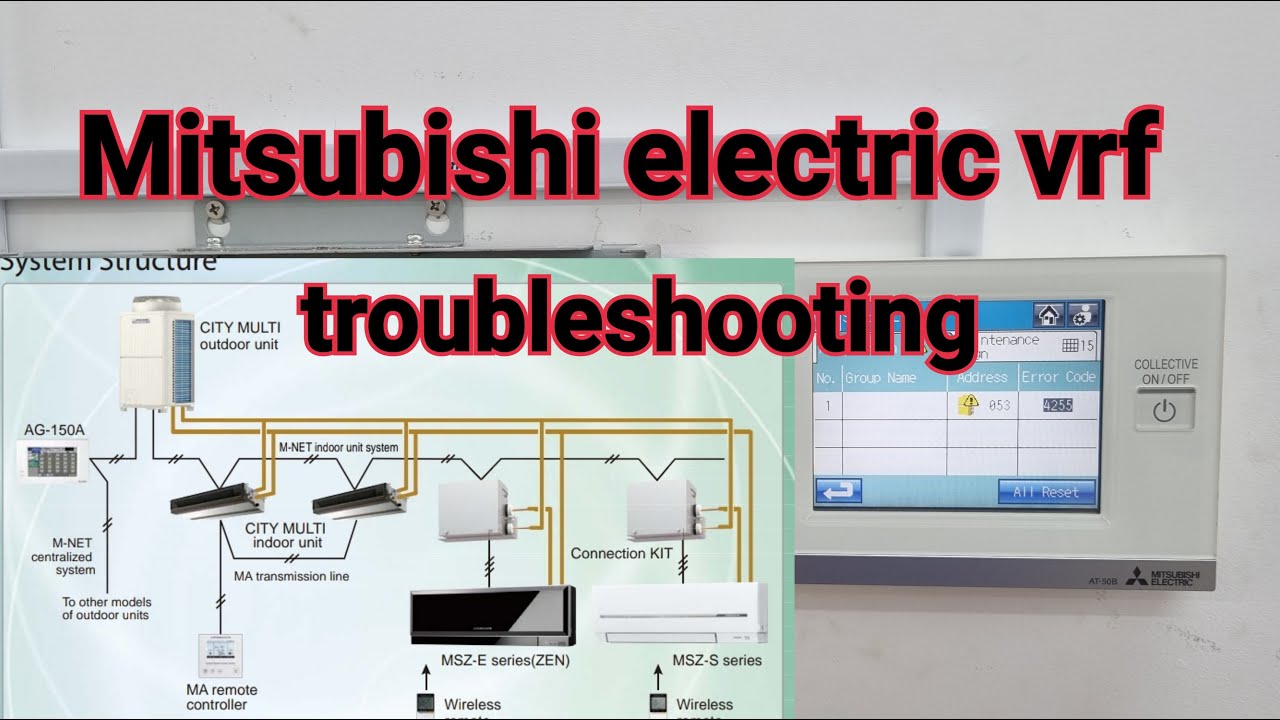 Mitsubishi VRF | How to rectify Error  6831, 6834, 4255, 5102, 5103 | Connection Kit