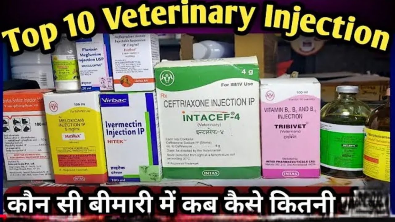 Top 10 Veterinary injection uses,Doses||konsi Disease mein kab kase kare||Veterinary Medicine 