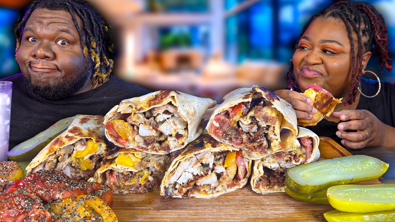 HOMEMADE GRILLED CHICKEN BLT WRAPS! | HASHTAG THE CANNONS | MUKBANG EATING SHOW!!