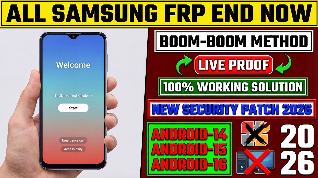 End Now 🔥Samsung FRP Bypass Android 14-15-16 Latest Patch 2026 100% Working Trick No PC 🚀