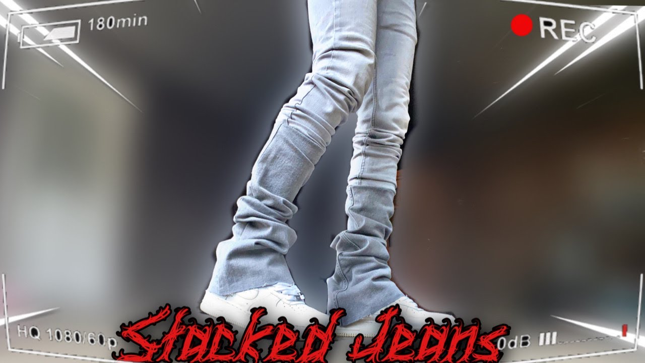 HOW TO MAKE STACKED JEANS!!!!!! [TUTUORIAL]🧵🪡