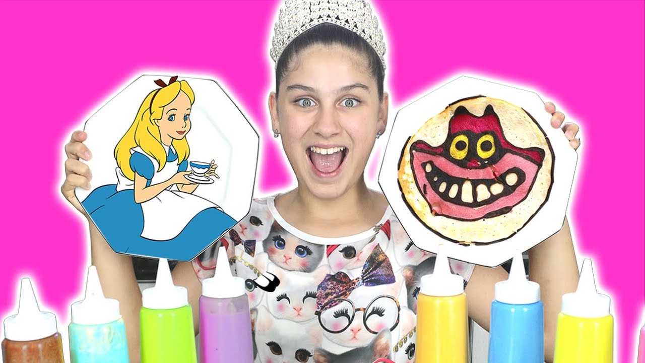 DESAFIO ARTE NA PANQUECA (Pancake Art Challenge) ADIVINHA QUAL É A PRINCESA (3) - Mileninha