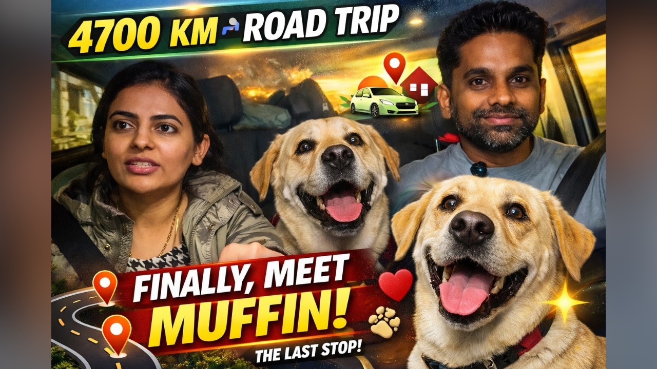 EP17 🐶 4700 KM Journey completed! ⚡ Tata Harrier EV QWD Homecoming + Meet Muffin 🐾