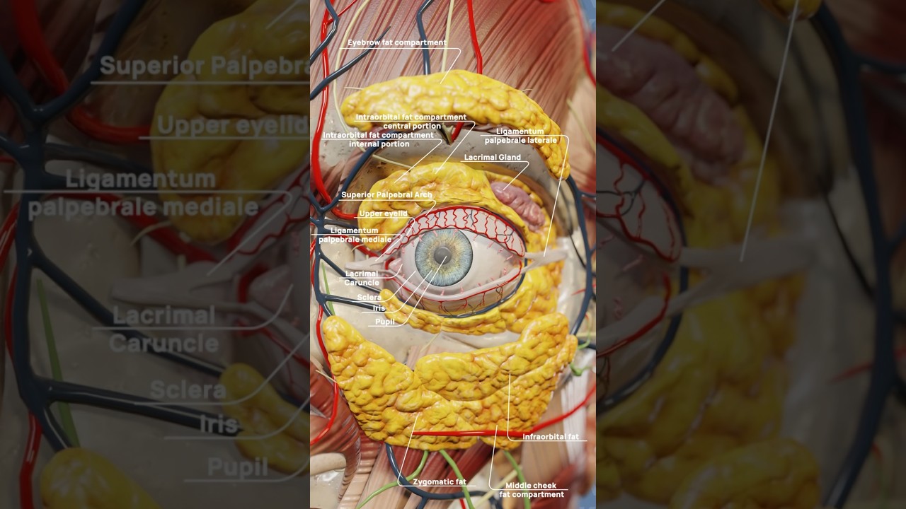 Eye anatomy 3D visualization with VOKA Anatomy Pro's realistic 3D models 