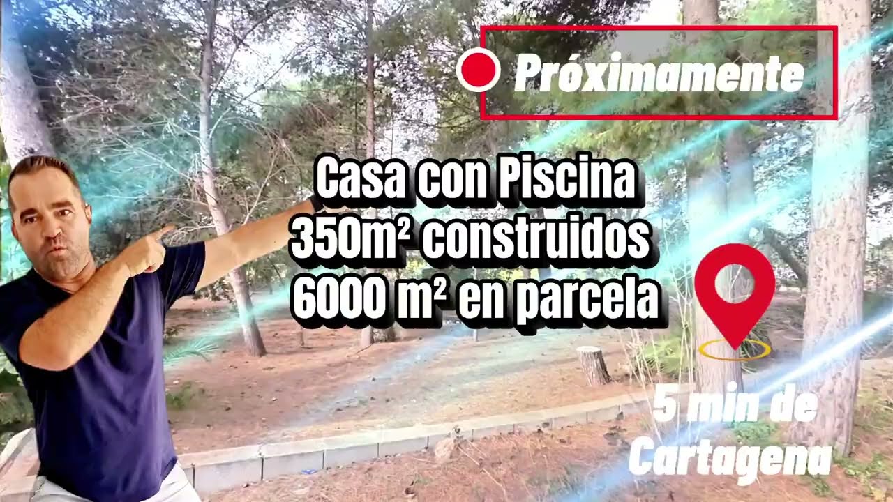 🏠 Espectacular FINCA con 2 CASAS y PISCINA a 5 min de CARTAGENA (Molino Derribao)