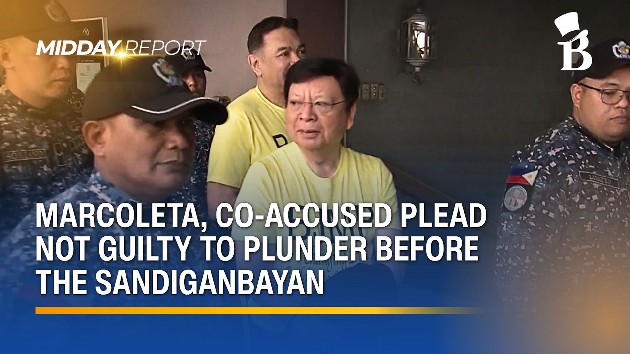 Rodante Marcoleta, co-accused plead not guilty to plunder before Sandiganbayan | Midday Report