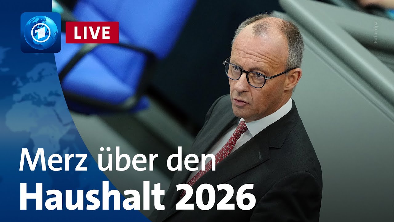 Merz Rede bei Generaldebatte zum Bundeshaushalt 2026 (LIVE)