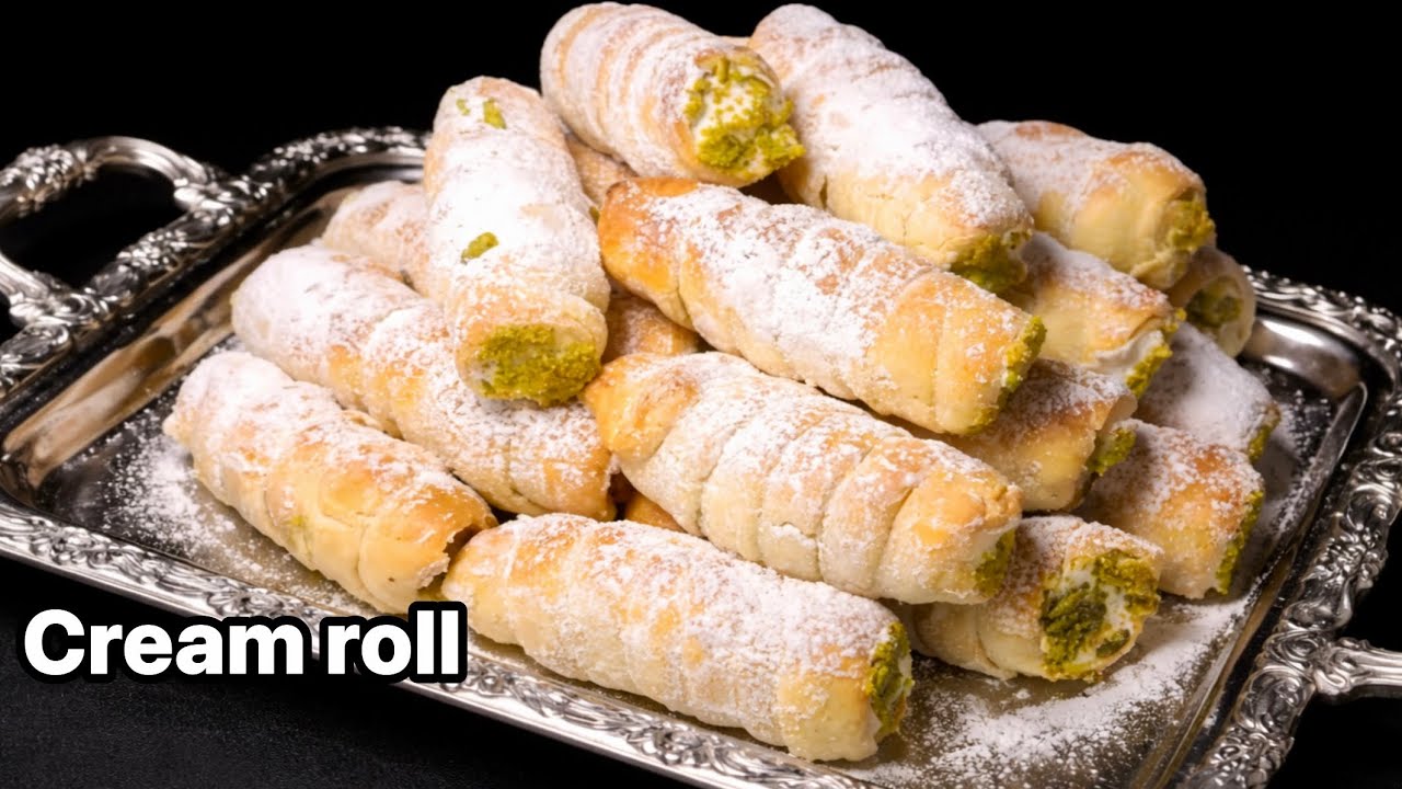 I can't stop making these Cream Rolls - they're too tasty! #کریم رول با خمیر خانگی بی حد خوشمزه ❣️❣️