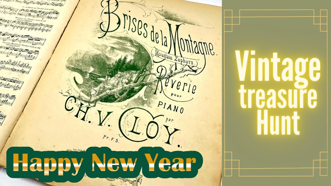 HAPPY NEW YEAR - Vintage Treasure Haul - Happymail Share - #junkjournal #journalsupplies #vintage