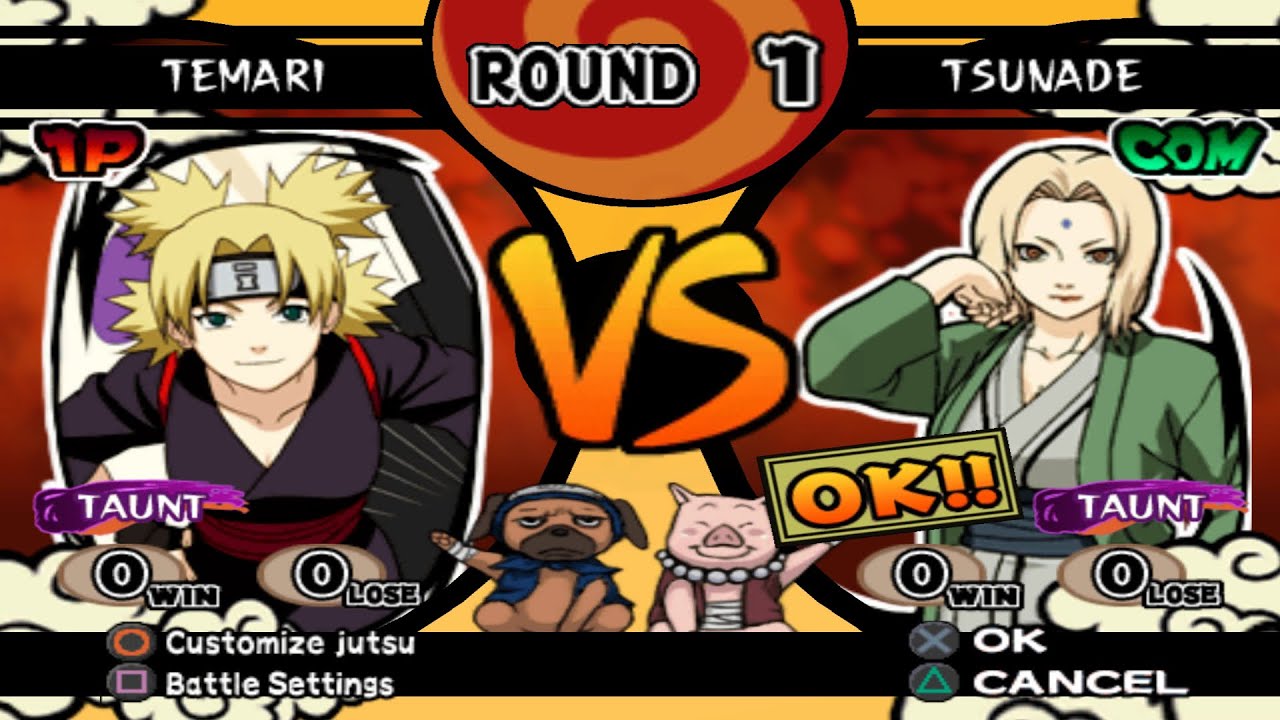 Temari VS Tsunade (INSANE) - Naruto Shippuden Ultimate Ninja 4