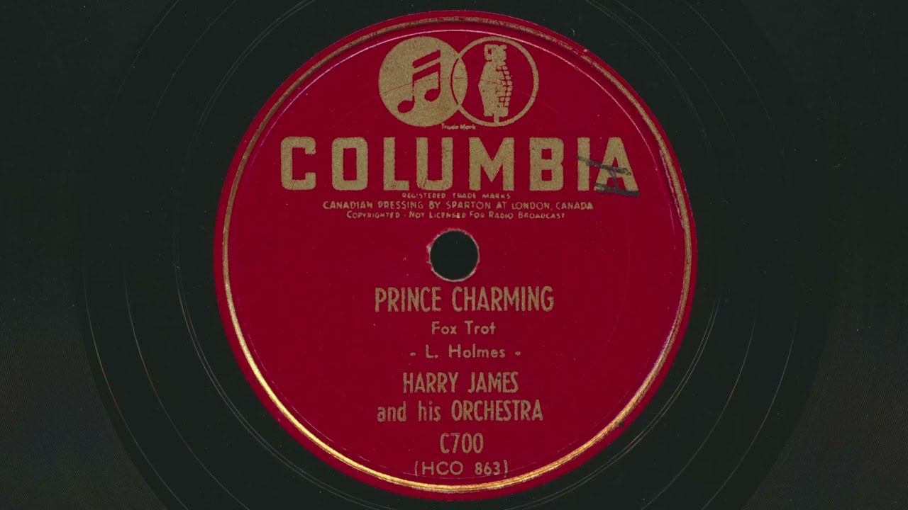 1942 HARRY JAMES Prince Charming BIG BAND JAZZ Instrumental - 78 RPM Record