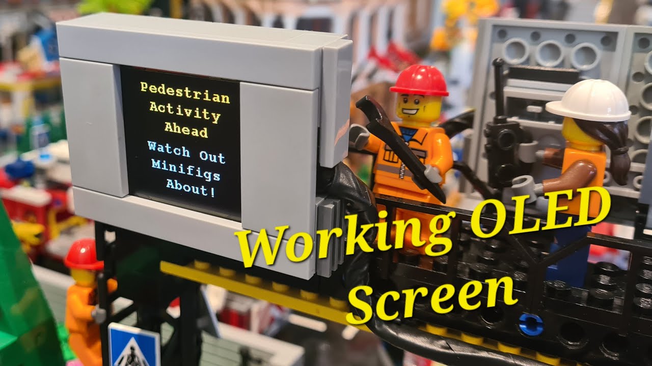 Now and Next in the Lego City 17 - Adding Working OLED Variable Message Signs to the City