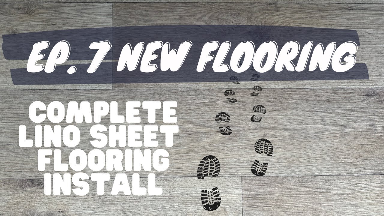 TOYOTA COASTER BUS CONVERSION | Ep 7. Complete lino sheet flooring installation