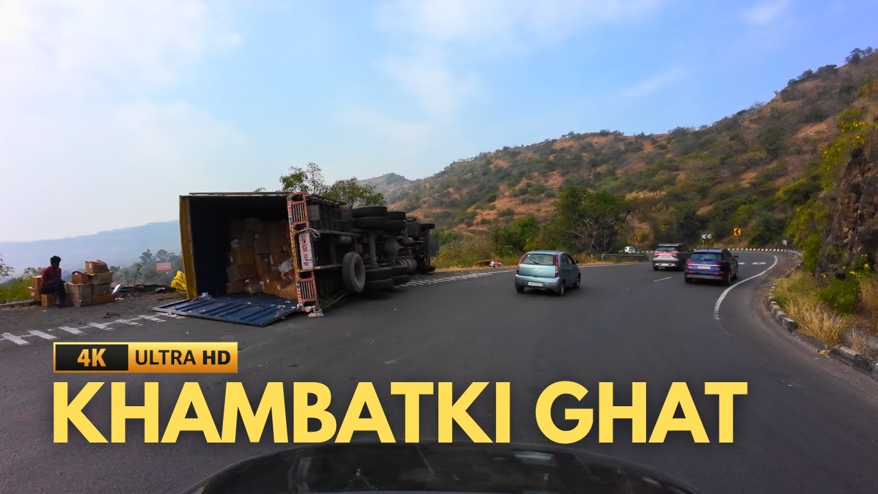 Khambatki Ghat Drive 4K | Winter Noon on NH 48 near Satara