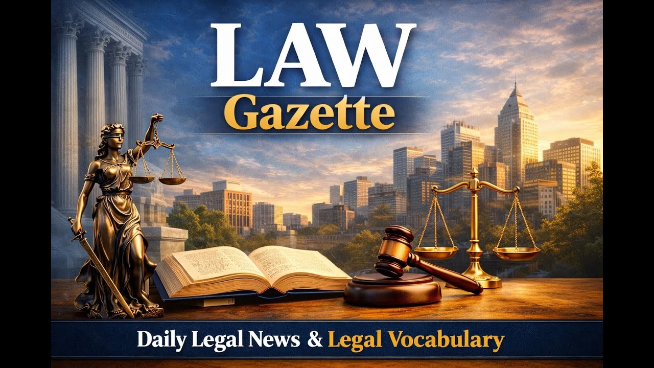 📘 LAW Gazette | Daily Legal News & Legal Vocabulary | 27 Jan, 2026