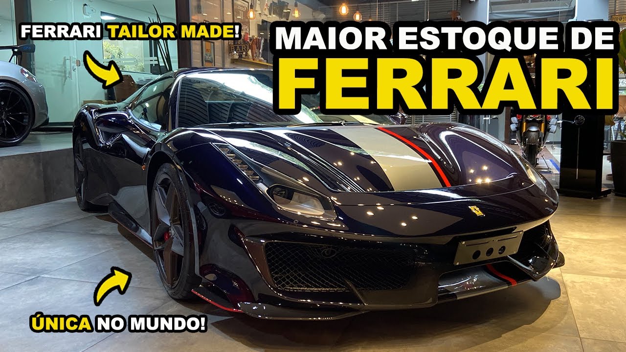 O MAIOR ESTOQUE de FERRARI do BRASIL! F12tdf, 488 Pista, F8 Spider e mais!