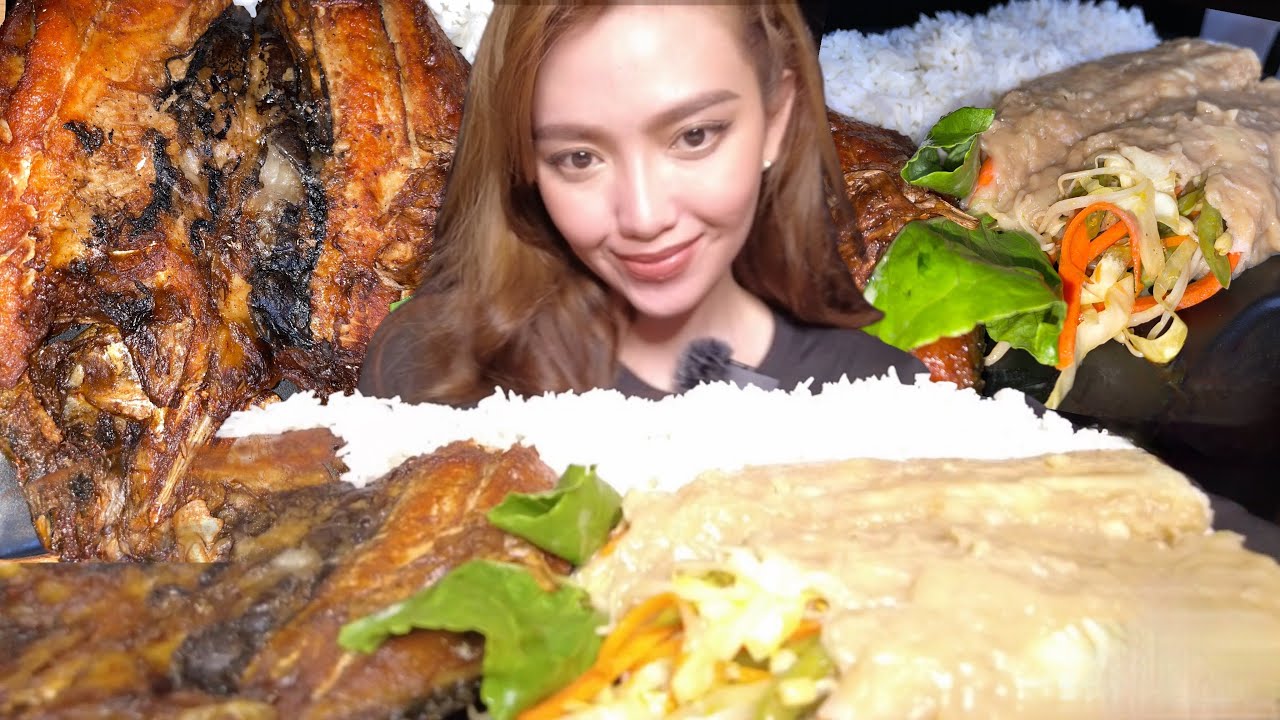 DAING NA BANGUS + FRESH LUMPIA || FILIPINO LUNCH MUKBANG